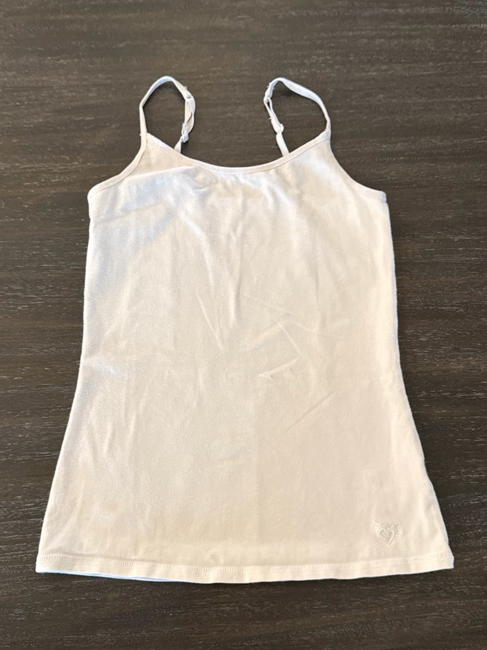 Justice Girls 8 White Adjustable Strap Tank Top